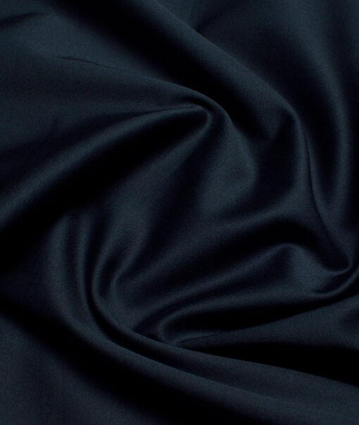 Arvind Tresca  Solids Cotton Stretchable Trouser or Chinos Fabric (Dark Peacock Blue)