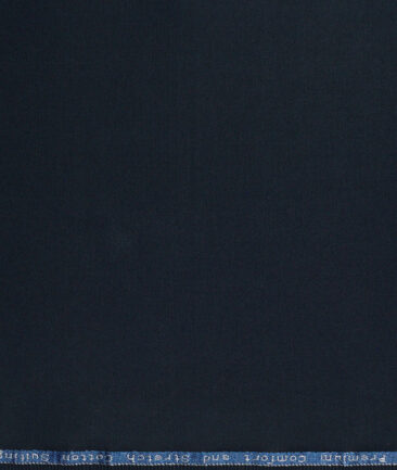 Arvind Tresca  Solids Cotton Stretchable Trouser or Chinos Fabric (Dark Peacock Blue)