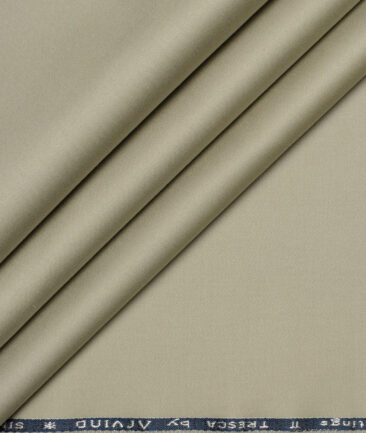 Arvind Tresca  Solids Cotton Stretchable Trouser or Chinos Fabric (Light Pistachios Green)