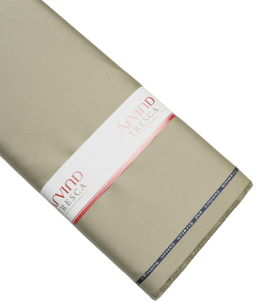 Arvind Tresca  Solids Cotton Stretchable Trouser or Chinos Fabric (Light Pistachios Green)