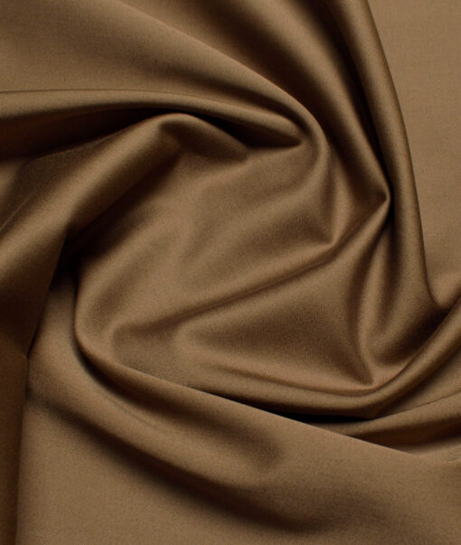 Arvind Tresca  Solids Cotton Stretchable Trouser or Chinos Fabric (Mocha Brown)