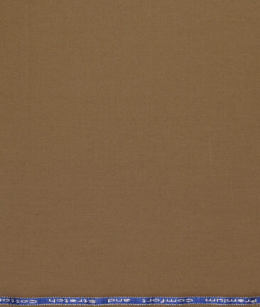 Arvind Tresca  Solids Cotton Stretchable Trouser or Chinos Fabric (Mocha Brown)