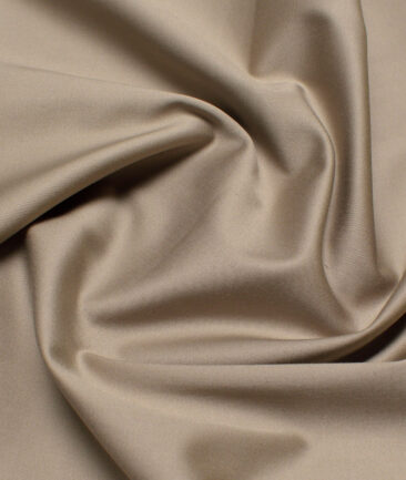 Arvind Tresca  Solids Cotton Stretchable Trouser or Chinos Fabric (Mushroom Brown)