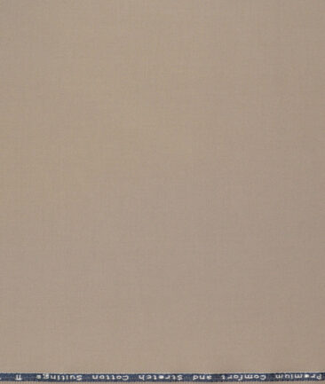 Arvind Tresca  Solids Cotton Stretchable Trouser or Chinos Fabric (Mushroom Brown)