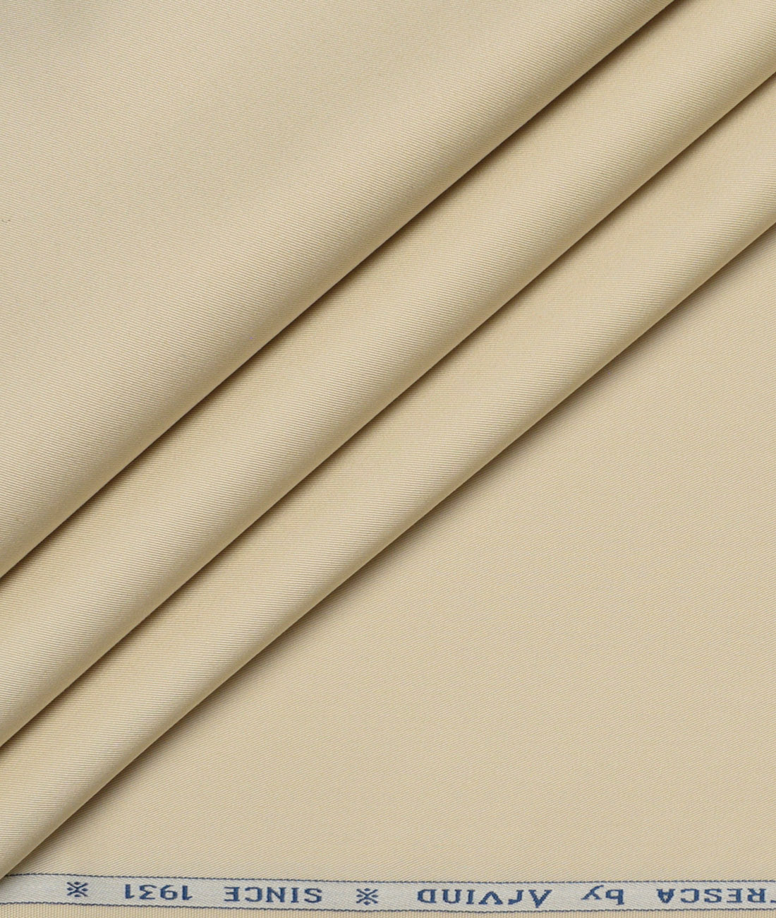 Arvind Tresca Solids Cotton Stretchable Trouser or Chinos Fabric (Beige) Arvind Tresca Solids Cotton Stretchable Trouser or Chinos Fabric (Beige)