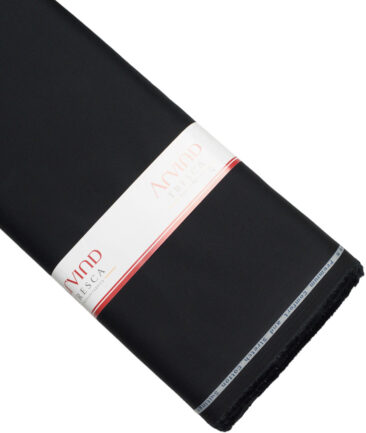 Arvind Tresca  Solids Cotton Stretchable Trouser or Chinos Fabric (Black)