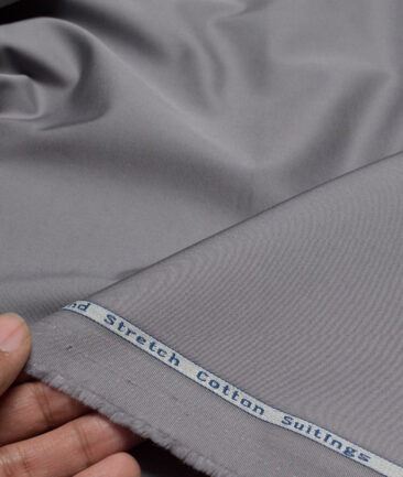 Arvind Tresca  Solids Cotton Stretchable Trouser or Chinos Fabric (Dark Grey)