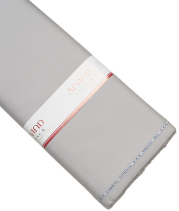 Arvind Tresca  Solids Cotton Stretchable Trouser or Chinos Fabric (Light Grey)
