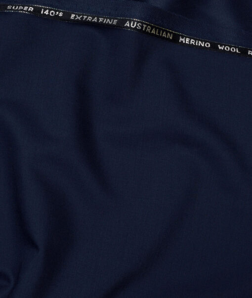 Cavalero Italy Super 140's Solids 70% Merino Wool Suiting Fabric (Dark Royal Blue)