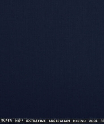 Cavalero Italy Super 140's Solids 70% Merino Wool Suiting Fabric (Dark Royal Blue)