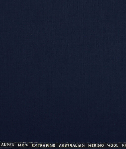 Cavalero Italy Super 140's Solids 70% Merino Wool Suiting Fabric (Dark Royal Blue)