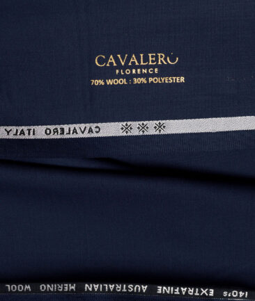 Cavalero Italy Super 140's Solids 70% Merino Wool Suiting Fabric (Dark Royal Blue) - Image 6