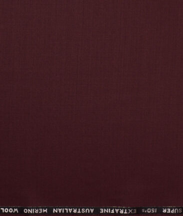 Cavalero Italy Super 150's Solids 70% Merino Wool Suiting Fabric (Dark Wine)