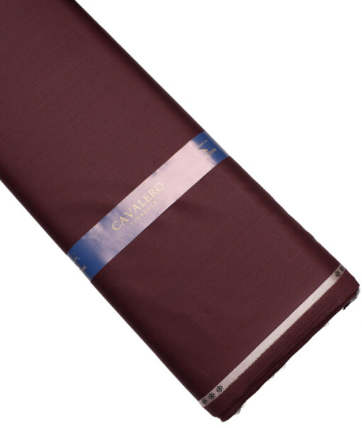 Cavalero Italy Super 150's Solids 70% Merino Wool Suiting Fabric (Dark Wine)
