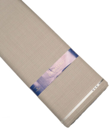 Cavalero Italy Super 120's Checks 30% Merino Wool Suiting Fabric (Beige)