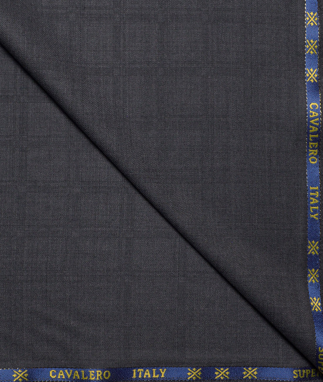 Cavalero Italy Super 120's Checks 60% Merino Wool Suiting Fabric (Dark Grey) Cavalero Italy Super 120's Checks 60% Merino Wool Suiting Fabric (Dark Grey)