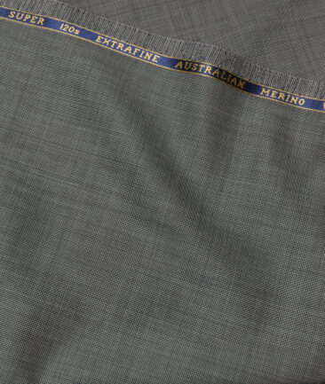 Cavalero Italy Super 120's Structured 52% Merino Wool Suiting Fabric (Light Grey)