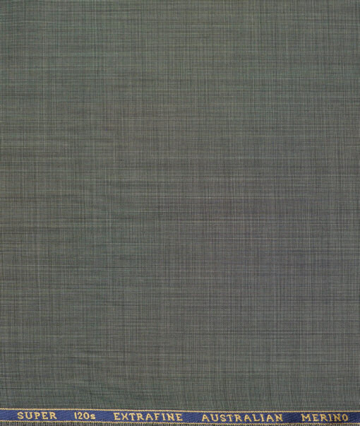Cavalero Italy Super 120's Structured 52% Merino Wool Suiting Fabric (Light Grey)