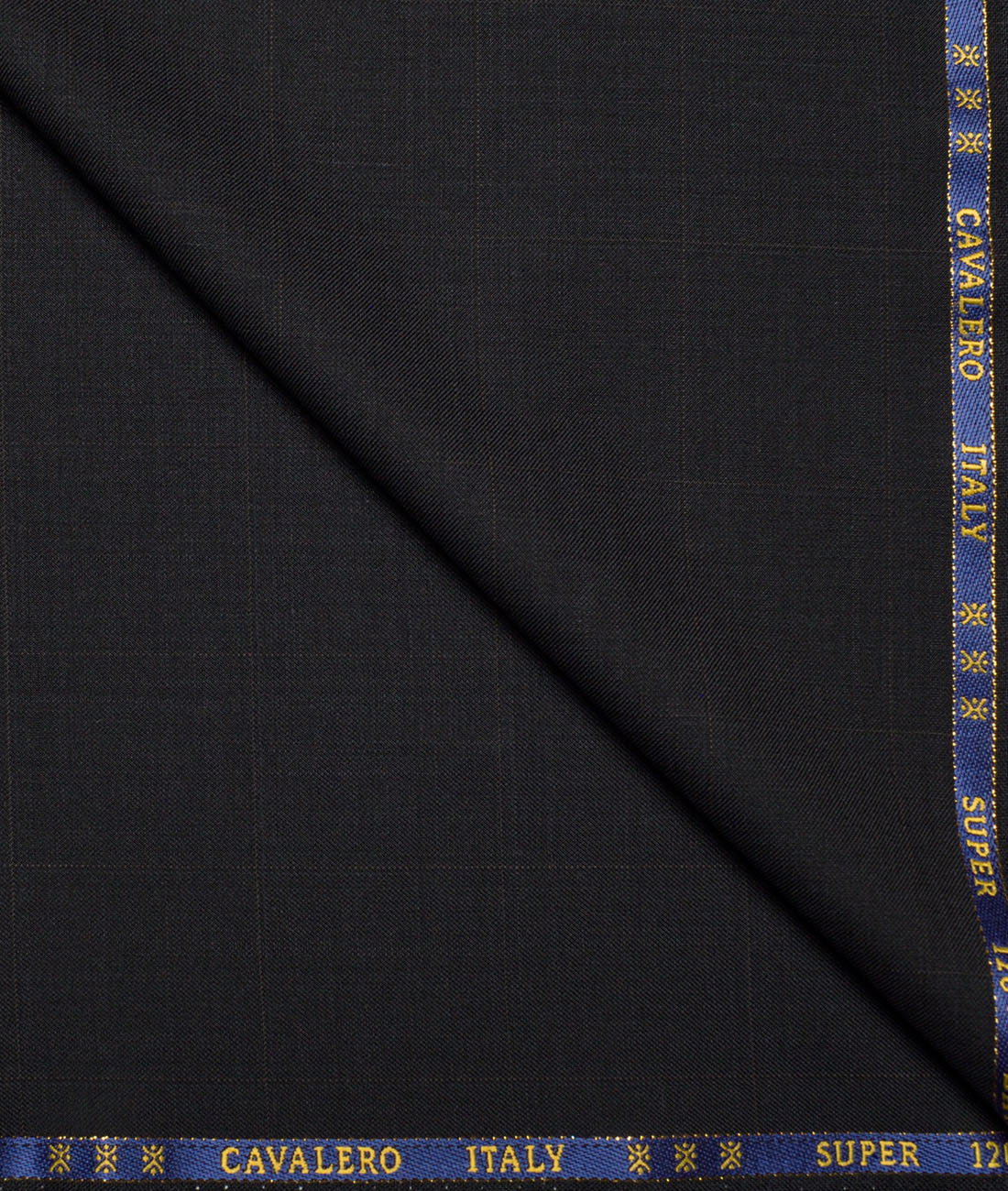 Cavalero Italy Super 120's Checks 60% Merino Wool Suiting Fabric (Black) Cavalero Italy Super 120's Checks 60% Merino Wool Suiting Fabric (Black)