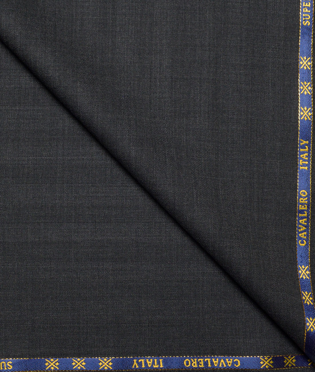 Cavalero Italy Super 120's Striped 60% Merino Wool Suiting Fabric (Blackish Grey) Cavalero Italy Super 120's Striped 60% Merino Wool Suiting Fabric (Blackish Grey)