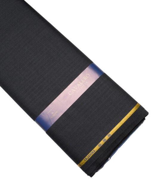 Cavalero Italy Super 120's Striped 60% Merino Wool Suiting Fabric (Blackish Grey)