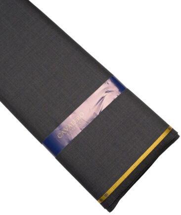 Cavalero Italy Super 120's Checks 70% Merino Wool Suiting Fabric (Dark Grey)