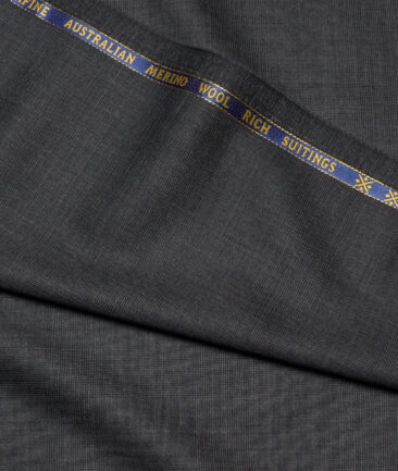 Cavalero Italy Super 120's Checks 60% Merino Wool Suiting Fabric (Dark Grey)
