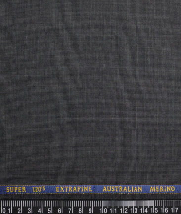 Cavalero Italy Super 120's Checks 60% Merino Wool Suiting Fabric (Dark Grey)