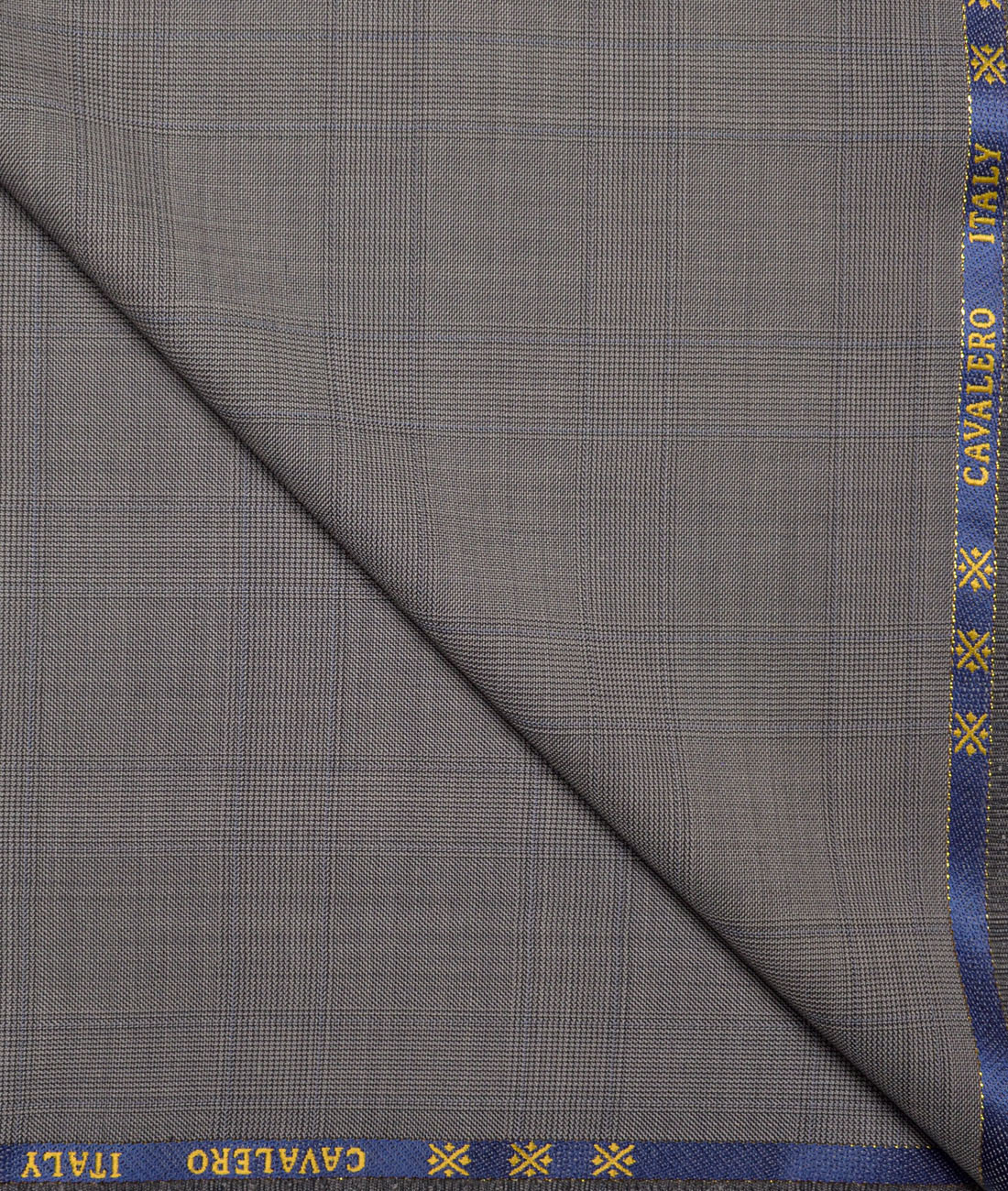 Cavalero Italy Super 120's Checks 70% Merino Wool Suiting Fabric (Grey) Cavalero Italy Super 120's Checks 70% Merino Wool Suiting Fabric (Grey)