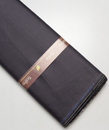 Solino  Solids European Cotton Linen Stretchable Trouser or Chinos Fabric (Dark Grey)