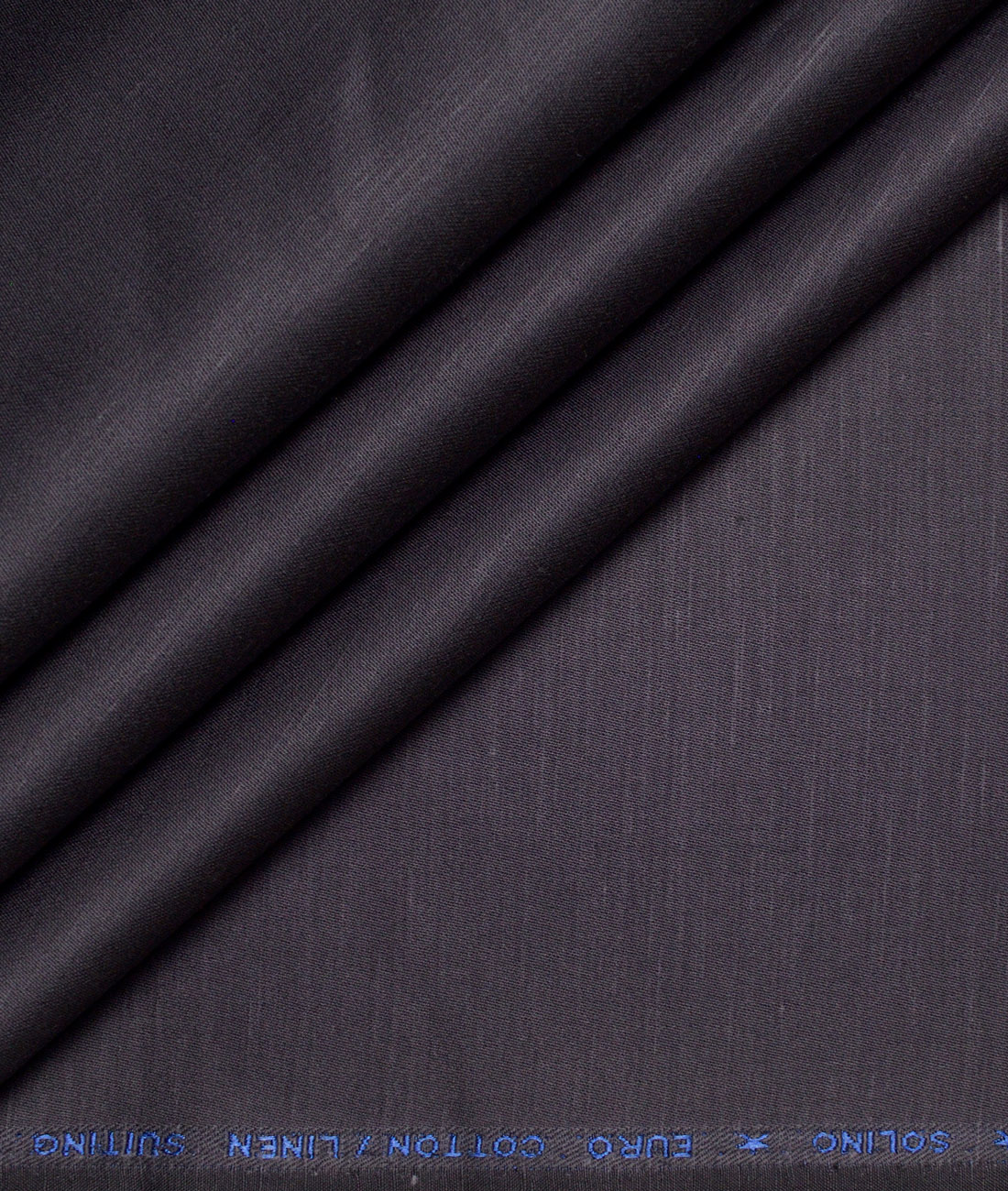 Solino Solids European Cotton Linen Stretchable Trouser or Chinos Fabric (Dark Grey) Solino Solids European Cotton Linen Stretchable Trouser or Chinos Fabric (Dark Grey)
