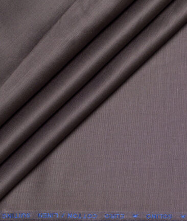 Solino  Solids European Cotton Linen Stretchable Trouser or Chinos Fabric (Greyish Brown)