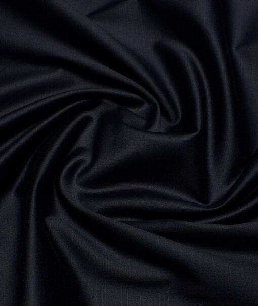 Burgoyne  Solids Cotton Stretchable Trouser or Chinos Fabric (Blackish Blue) - Image 3