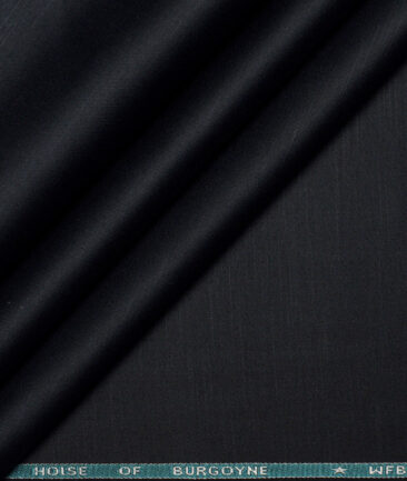 Burgoyne  Solids Cotton Stretchable Trouser or Chinos Fabric (Blackish Blue)