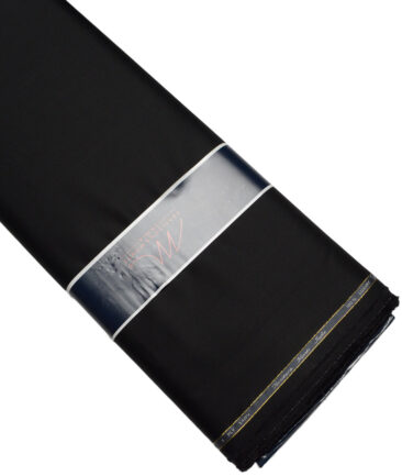 Tessitura Monti 2 Ply 140's Supima Cotton Solids Shirting Fabric (Jet Black)