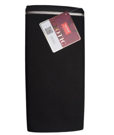 Raymond Exotic Super 100's Solids 52% Tasmania Wool Suiting Fabric (Jet Black)