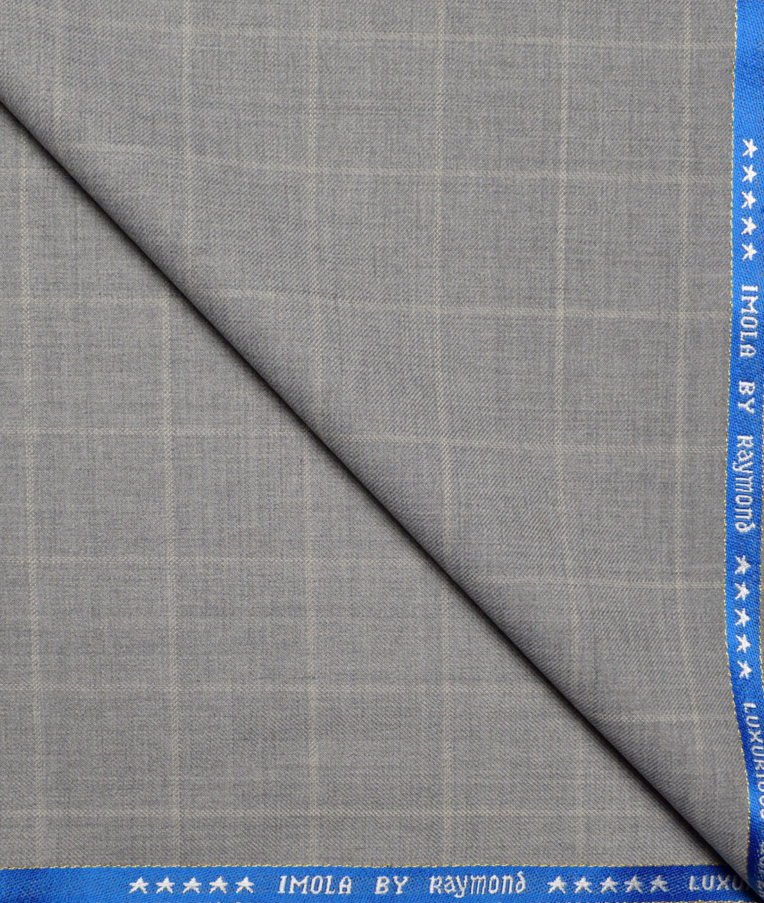 Raymond Super 100's Checks 50% Merino Wool Suiting Fabric (Light Grey) Raymond Super 100's Checks 50% Merino Wool Suiting Fabric (Light Grey)