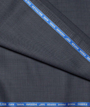 Raymond Exotic Men's 35% Wool Structured Super 100's  Unstitched Suiting Fabric (Blueish Grey) - Image 3