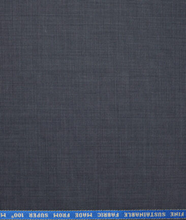 Raymond Exotic Men's 35% Wool Structured Super 100's  Unstitched Suiting Fabric (Blueish Grey) - Image 4