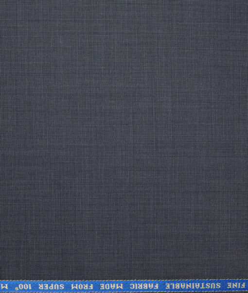 Raymond Exotic Men's 35% Wool Structured Super 100's  Unstitched Suiting Fabric (Blueish Grey) - Image 4