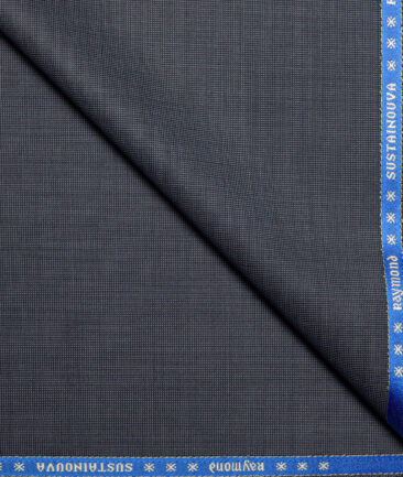 Raymond Exotic Men's 35% Wool Structured Super 100's  Unstitched Suiting Fabric (Blueish Grey)
