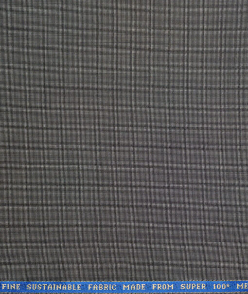 Raymond Exotic Men's 35% Wool Structured Super 100's  Unstitched Suiting Fabric (Grey) - Image 4