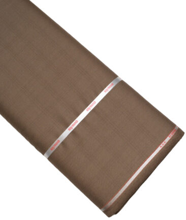 Raymond Super 90's Checks 27% Merino Wool Suiting Fabric (Brown)