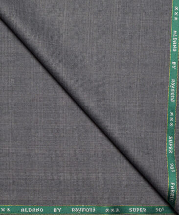 Raymond Super 90's Checks 27% Merino Wool Suiting Fabric (Worsted Grey)