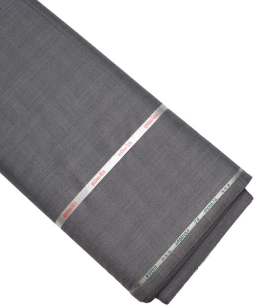 Raymond Super 90's Checks 27% Merino Wool Suiting Fabric (Worsted Grey)