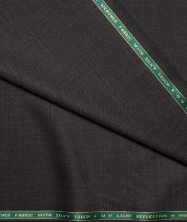 Raymond  Self Design 35% Merino Wool Suiting Fabric (Dark Worsted Grey)