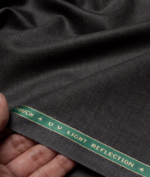 Raymond  Self Design 35% Merino Wool Suiting Fabric (Dark Worsted Grey)