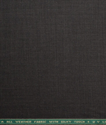 Raymond  Self Design 35% Merino Wool Suiting Fabric (Dark Worsted Grey)