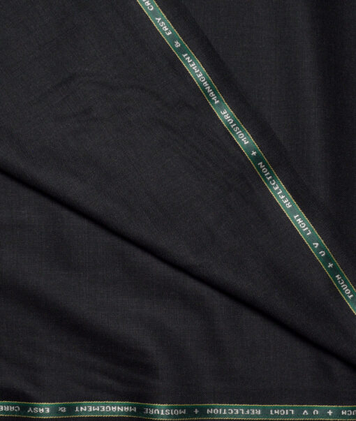 Raymond  Self Design 35% Merino Wool Suiting Fabric (Worsted Black)