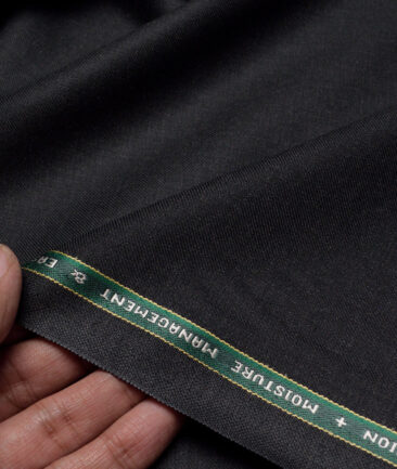 Raymond  Self Design 35% Merino Wool Suiting Fabric (Worsted Black)
